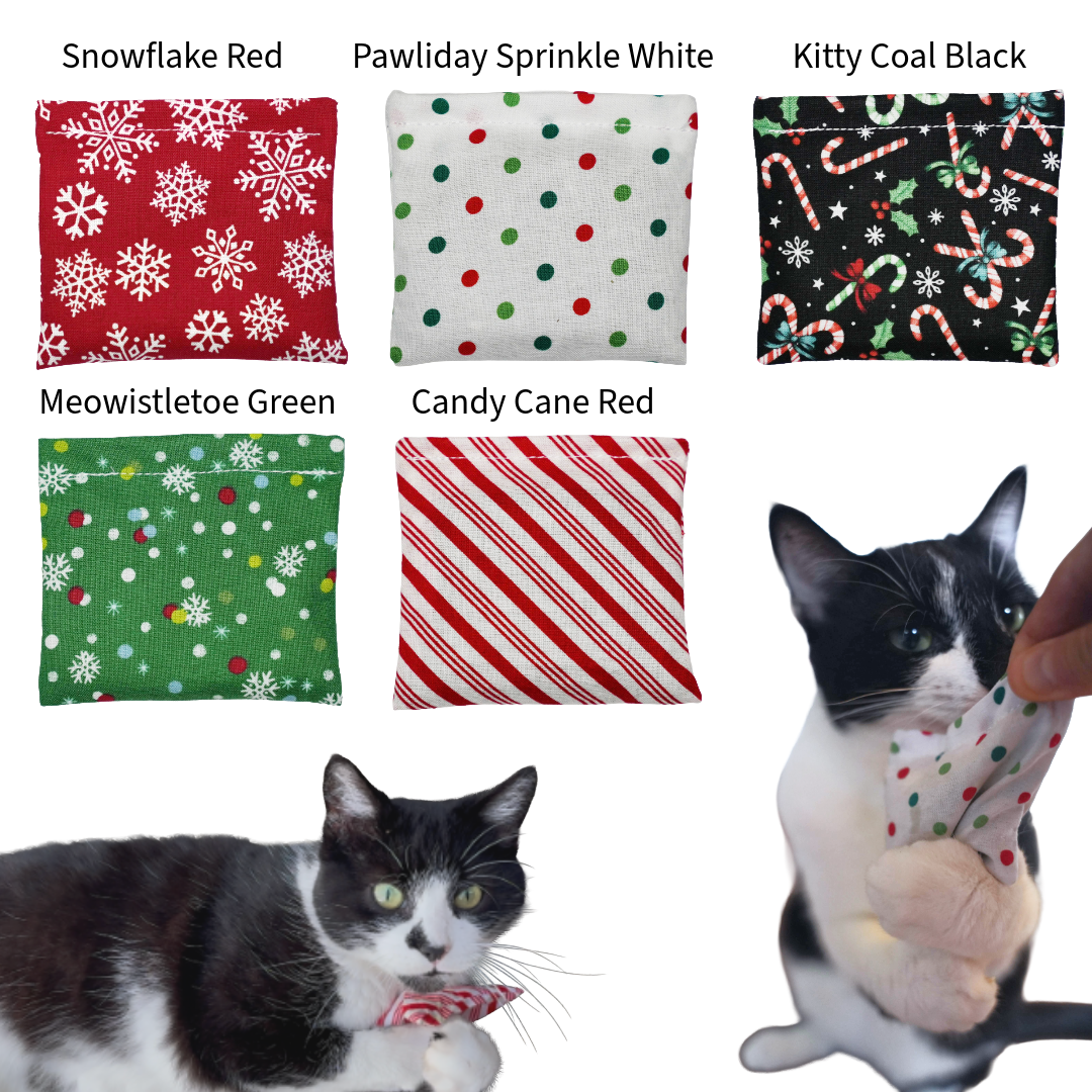 5 Pack Catnip Catmas Purr Pouches